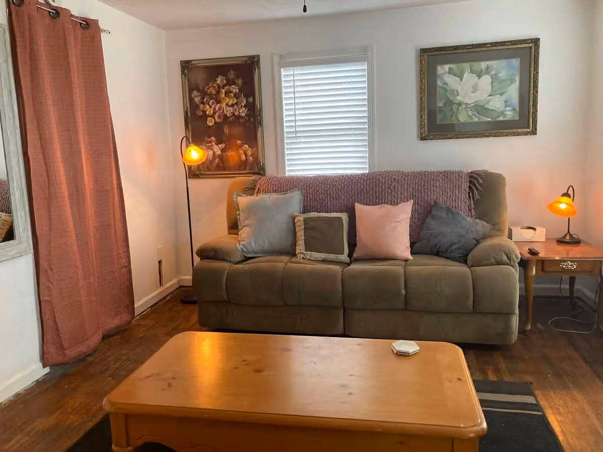 Buck Cottage living room alternate view